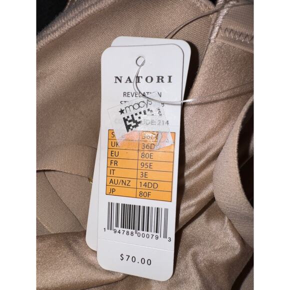 Brand New Natori Women's Size 36DD Nude Plunge Bra - Picture 3 of 6